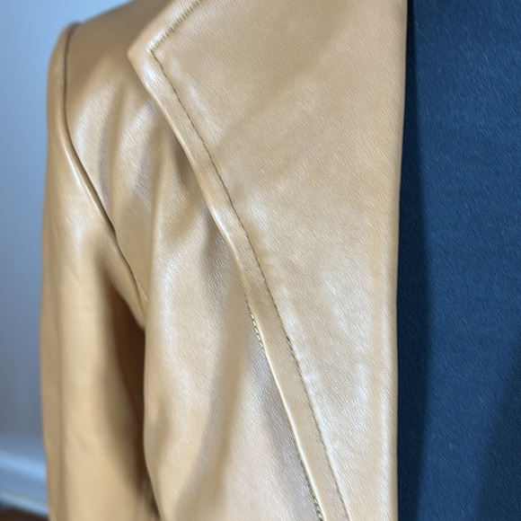Tan Leather Women's Jacket - Picture 3 of 6